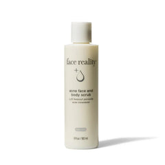 Face Reality acne face and body scrub bottle for skincare and acne treatment, 6 fl oz