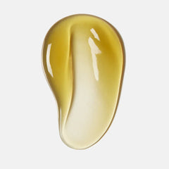 Close-up of a golden hydrating gel skincare serum on a white background