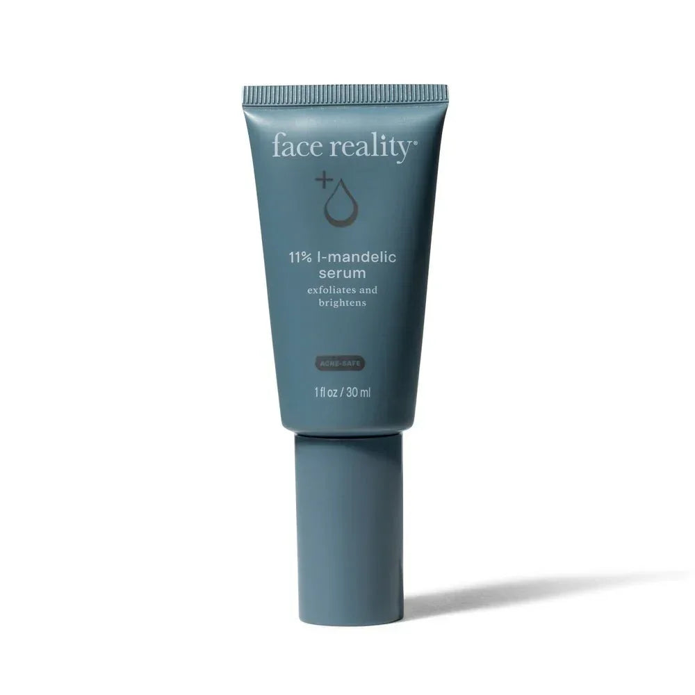 Tube of 11% l-mandelic serum for exfoliating and brightening, 1 fl oz size